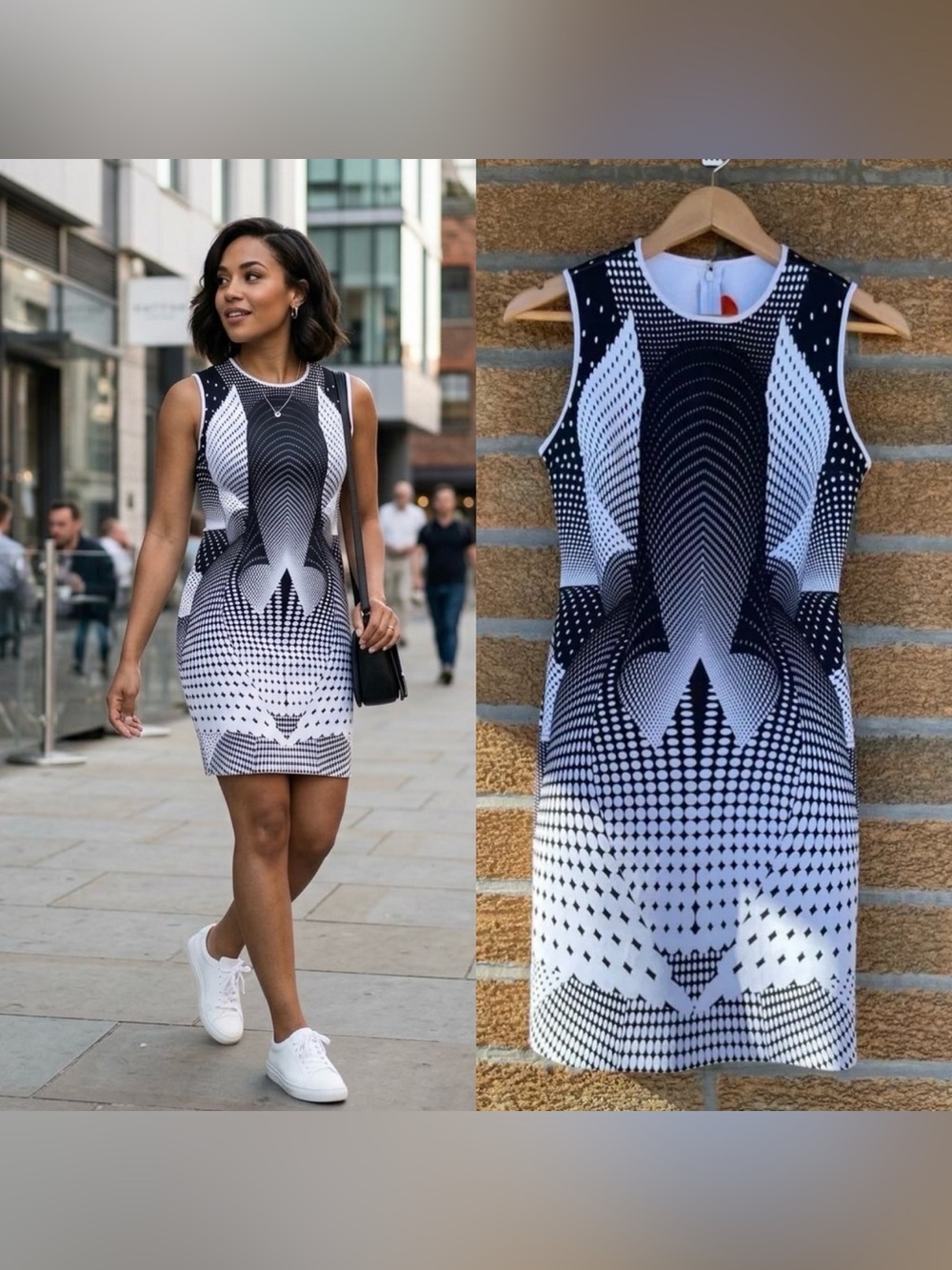 Clover Canyon Whimsigoth Op Art Scuba Dress M